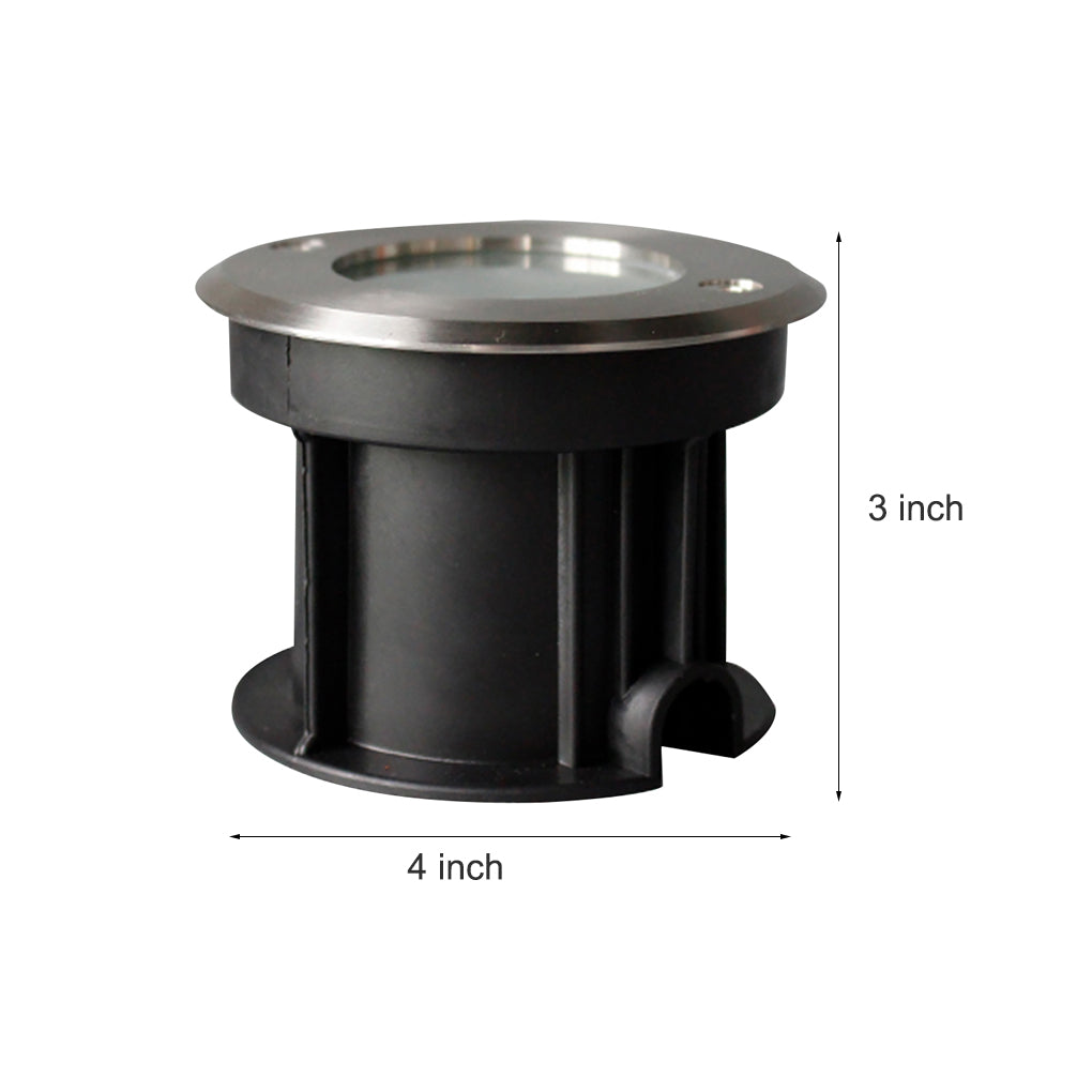 Poolside Deck Waterproof LED Chrome Recessed Well Step Lights Garden Lawn Inset Lighting - Lamp Outdoor
