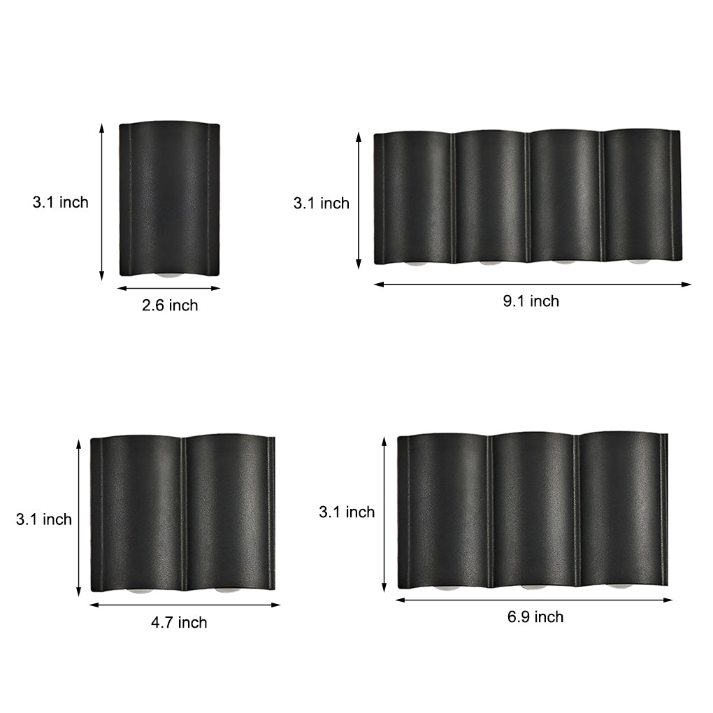 Creative Wave Arc Design Up and Down Lights LED Outdoor Wall Lights Wall Sconces Waterproof - Lamp Outdoor