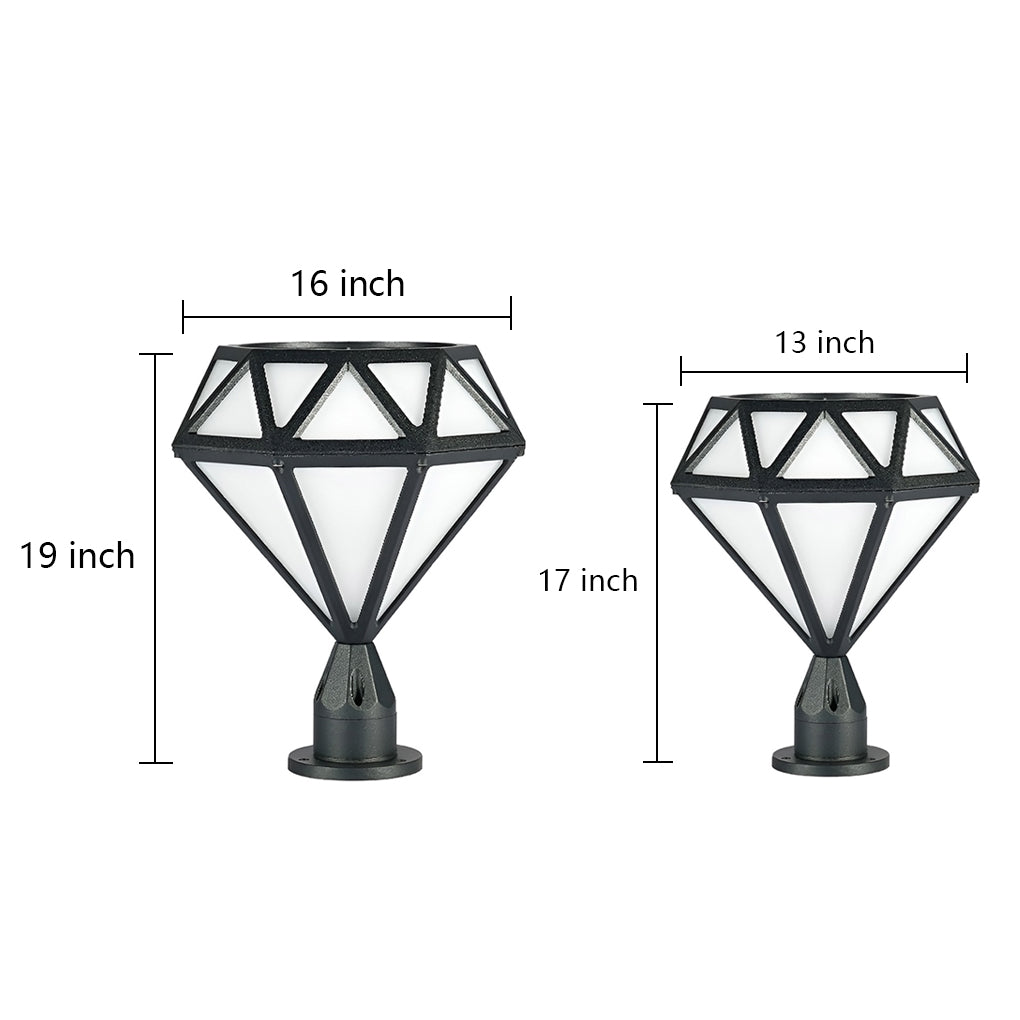 Unique Diamond-shaped LED Post Lights Outdoor Lights Waterproof Fence Post Lights - Lamp Outdoor