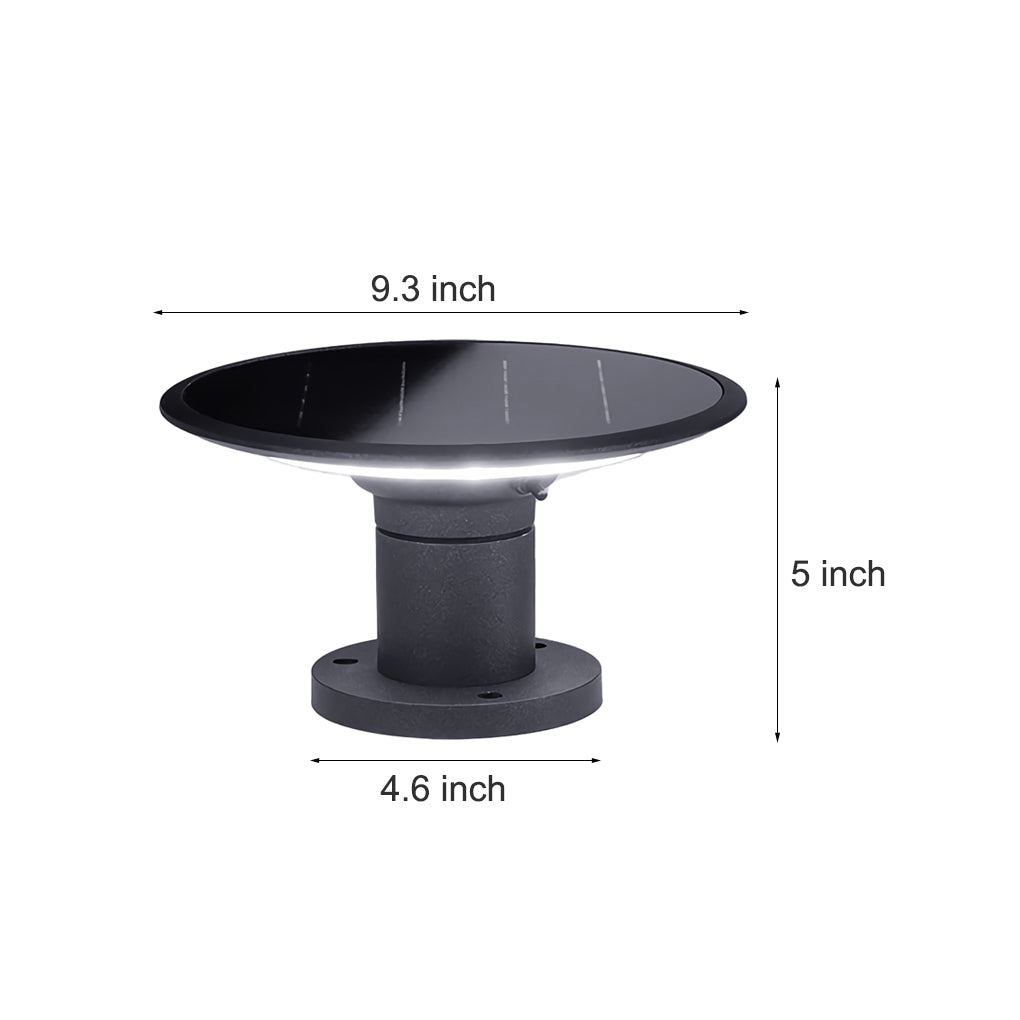 Round UFO Shaped Two Color Temperature LED Solar Waterproof Outdoor Fence Post Lights - Lamp Outdoor