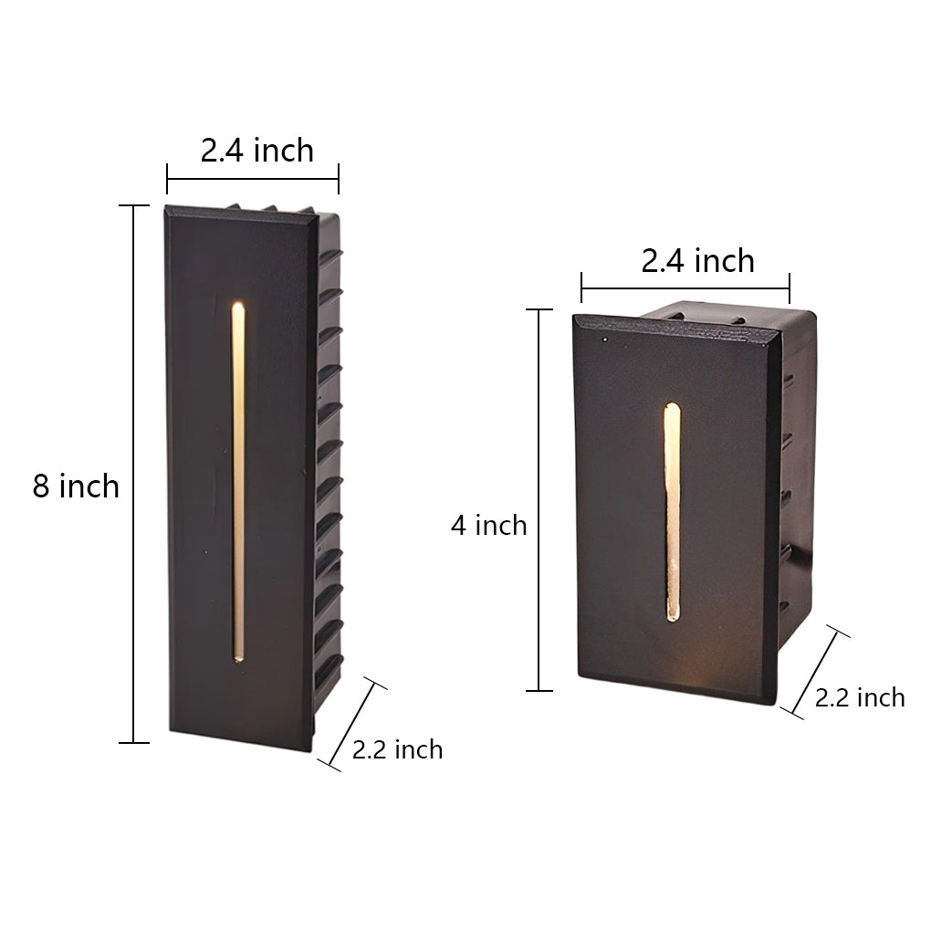 Industrial Rectangle 3W LED IP65 Waterproof Embedded Stair Wall Lights - Lamp Outdoor