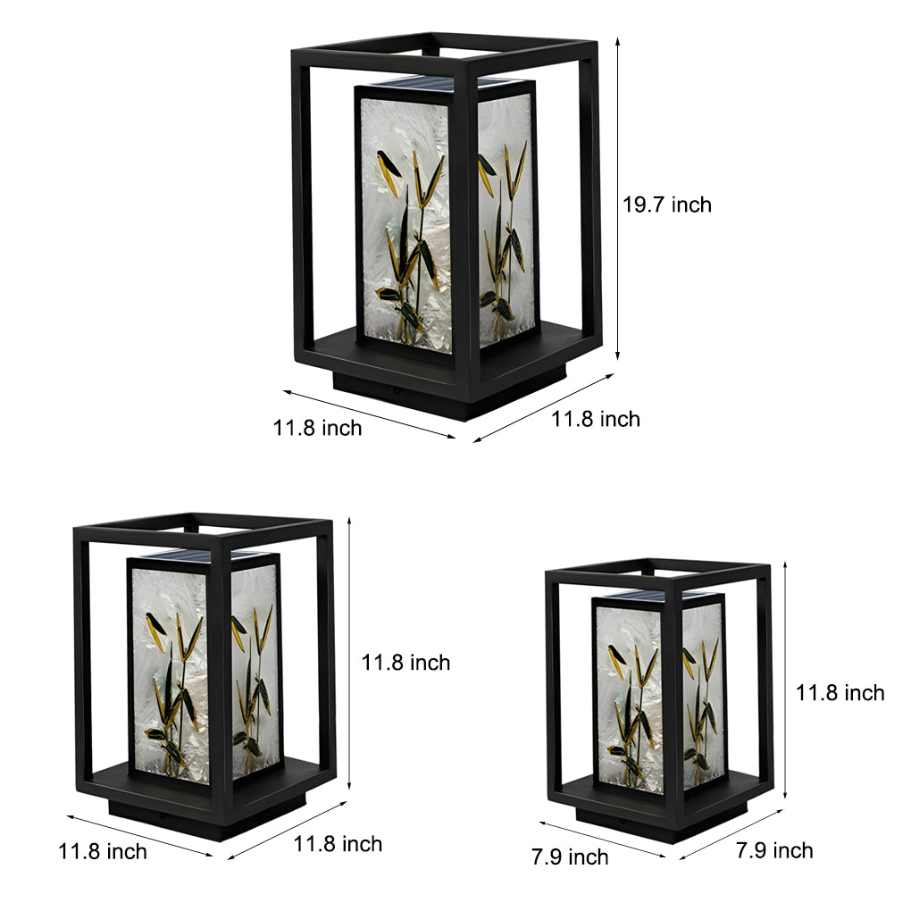 Artistic Solar LED Pathway Lights with Landscape Pattern - Lamp Outdoor