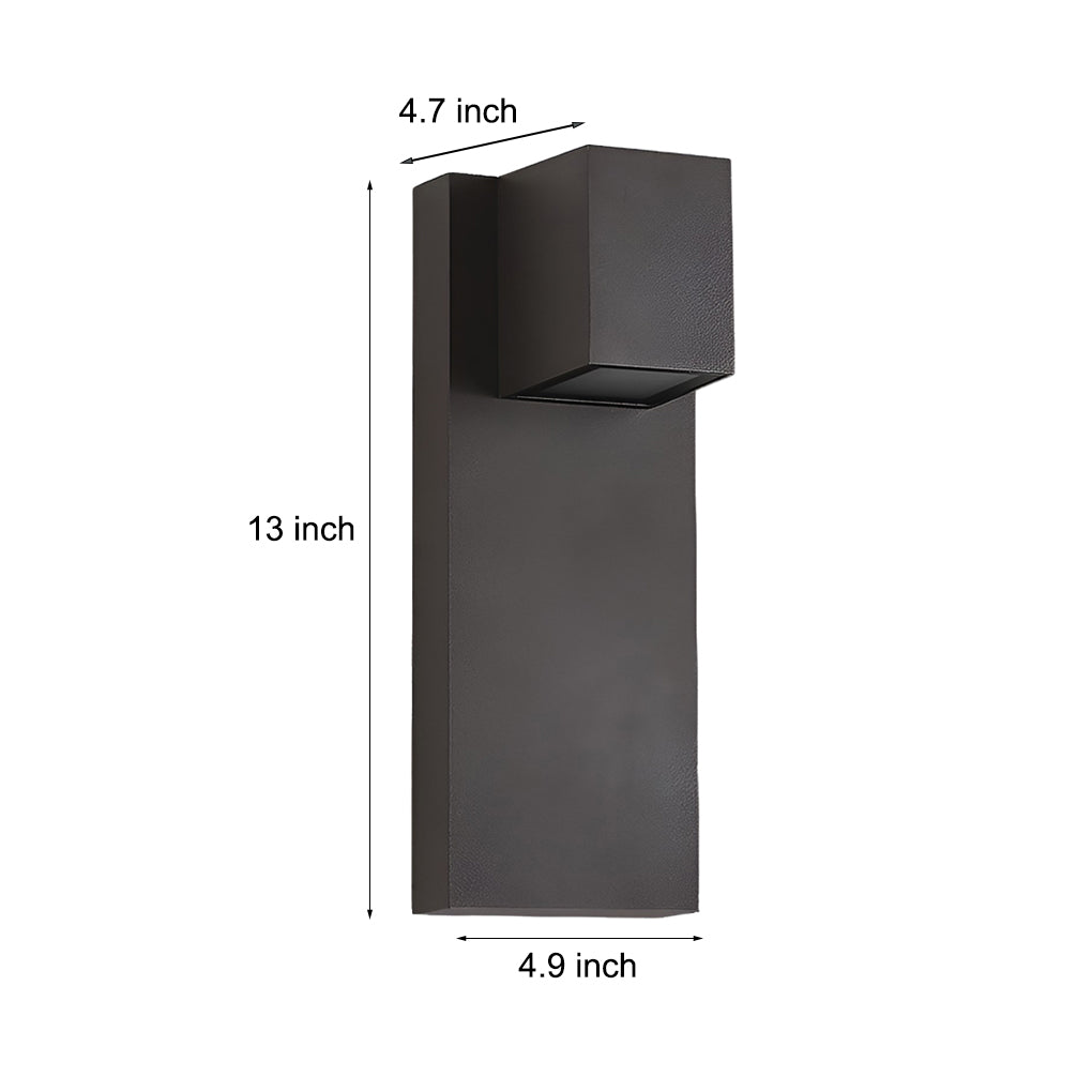Square Waterproof LED Up and Down Lights Modern Outdoor Wall Lamp Wall Sconce Lighting - Lamp Outdoor