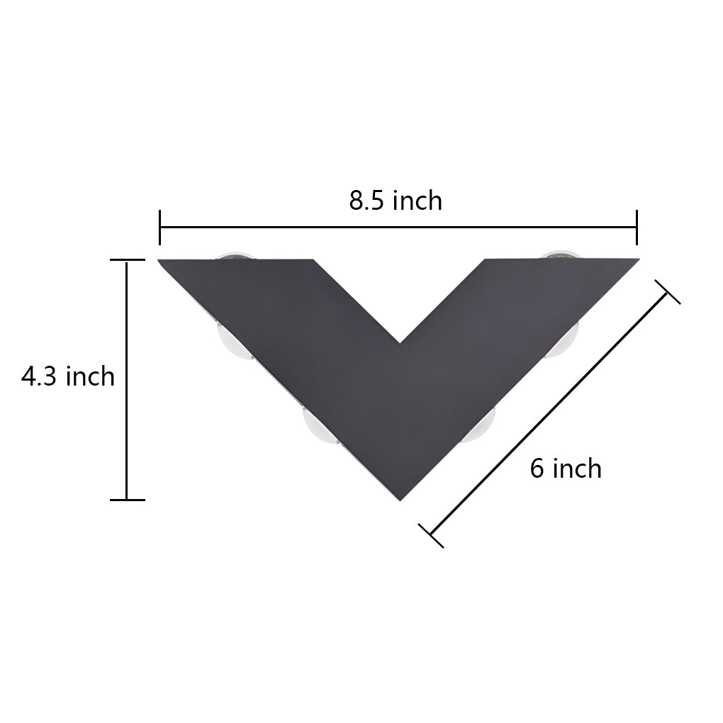 V-shaped Waterproof LED Black Modern Outdoor Wall Lamp Wall Washer Light - Lamp Outdoor
