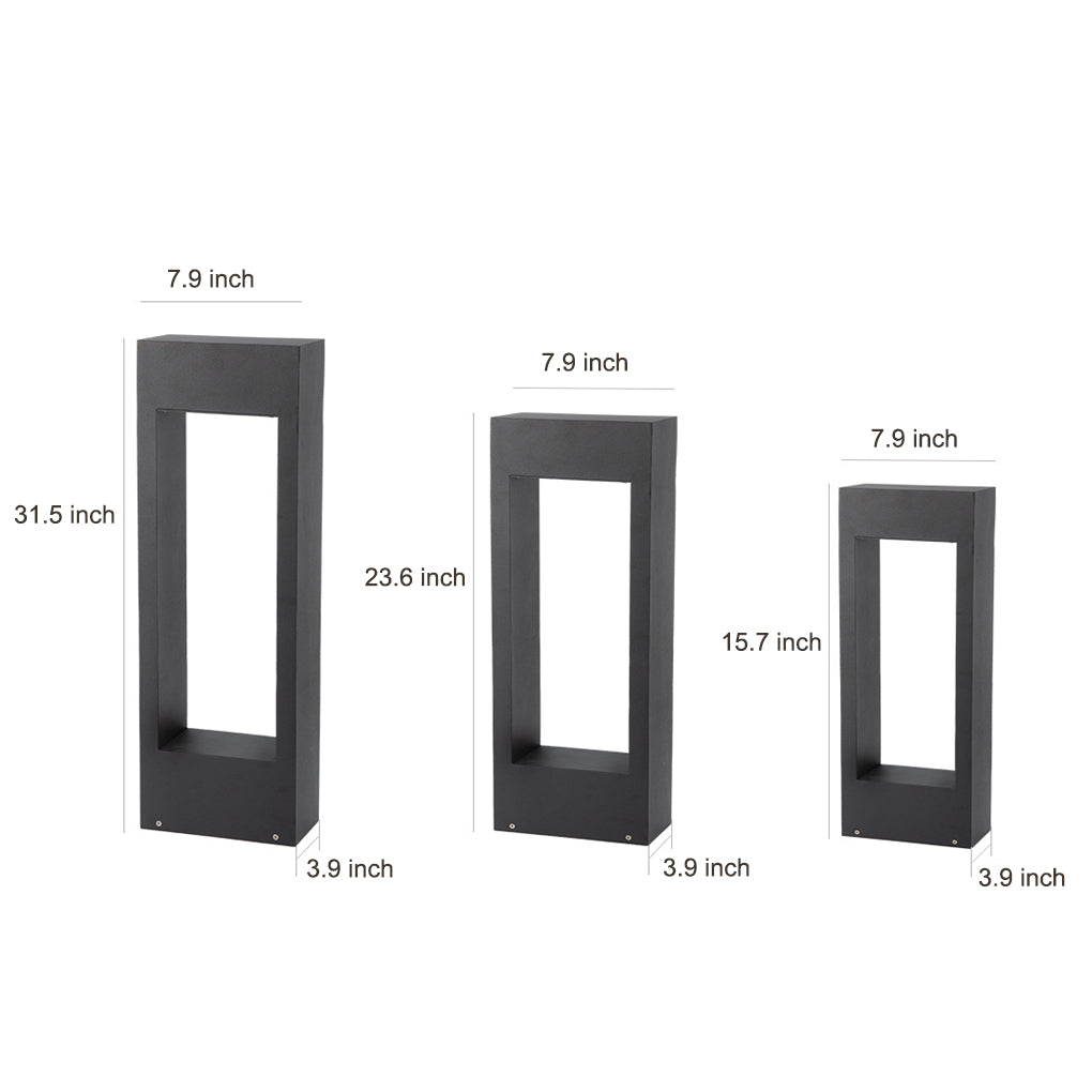 Rectangular Frame Slim LED Lawn Light Sleek and Durable Outdoor Illumination - Lamp Outdoor