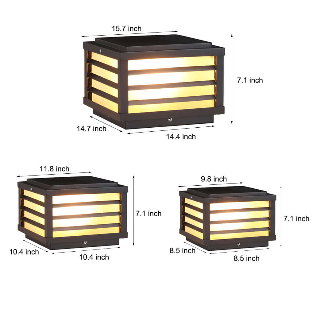 Modern Solar LED Fence Cap Post Lights for Pretty Fence Post Lighting - Lamp Outdoor