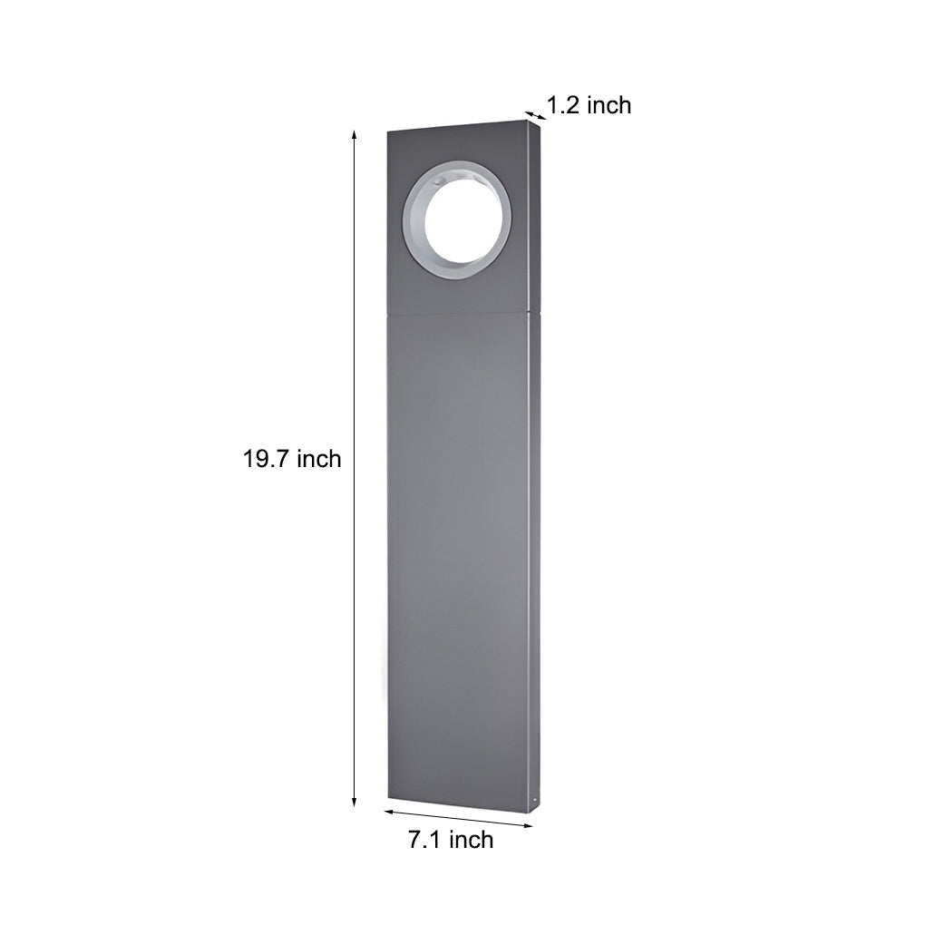 Sleek Black Modern Outdoor Pathway Bollard Lights with Unique Round Hole Feature - Lamp Outdoor