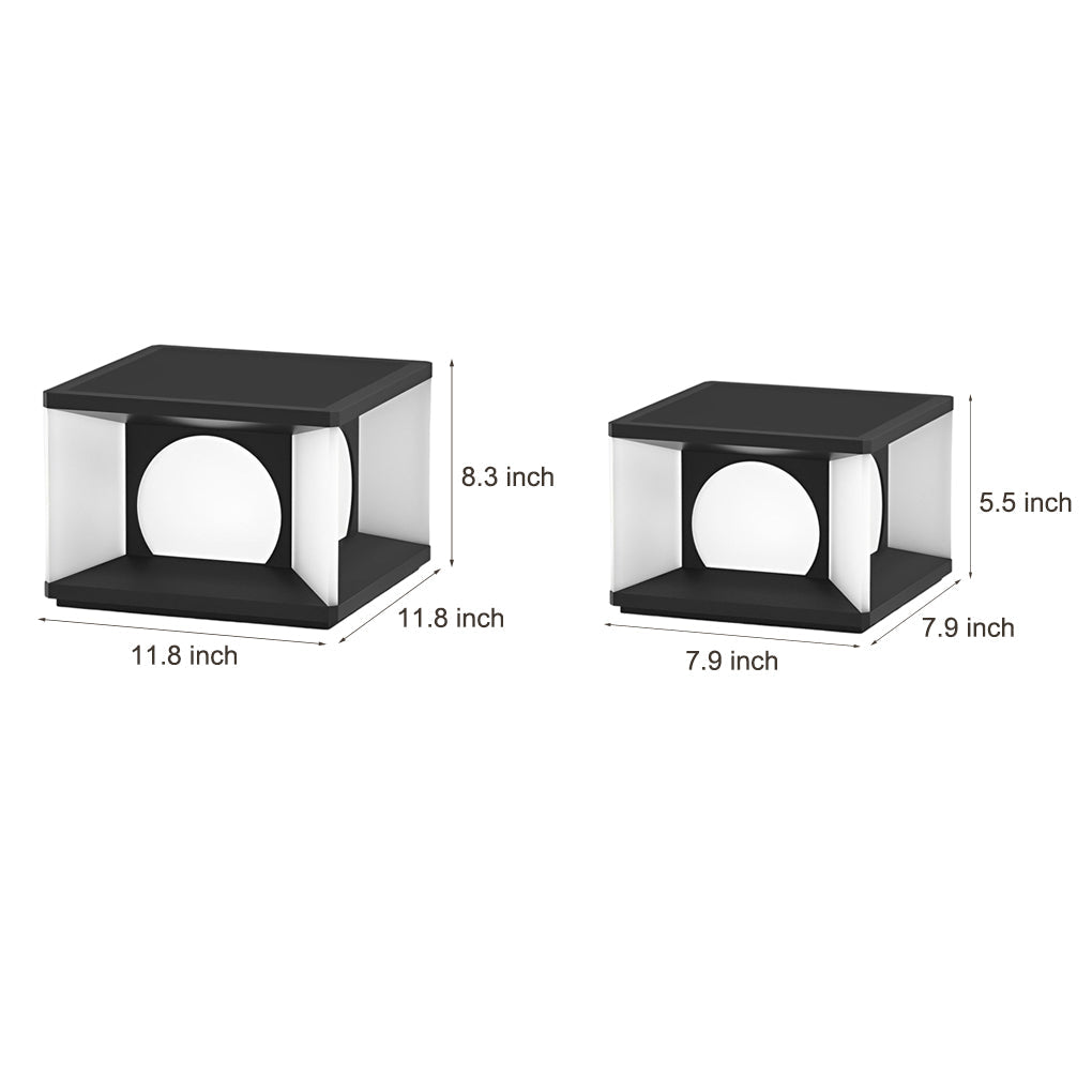 Square LED Waterproof Modern Solar Post Caps Lights Deck Post Lights - Lamp Outdoor