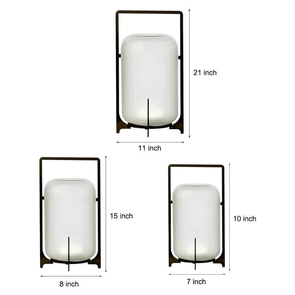 Portable Lantern Shaped Glass Waterproof LED Modern Outdoor Lights - Lamp Outdoor