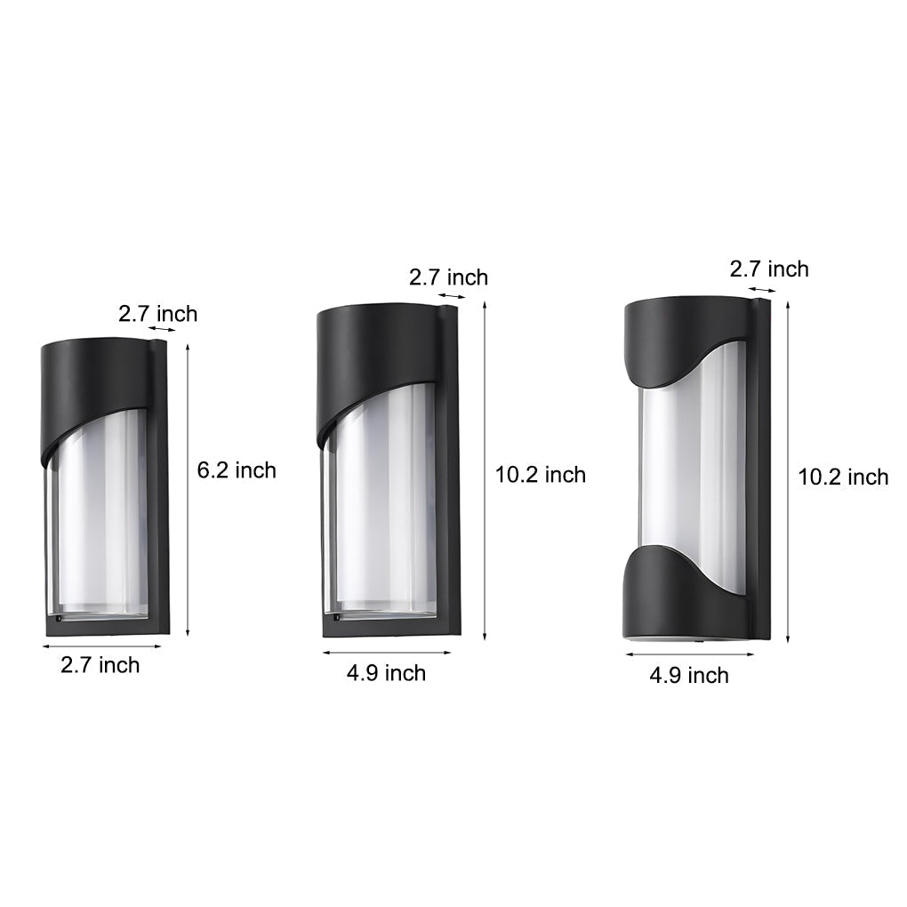 Creative Waterproof LED Black Modern Outdoor Wall Lamp Exterior Lights - Lamp Outdoor