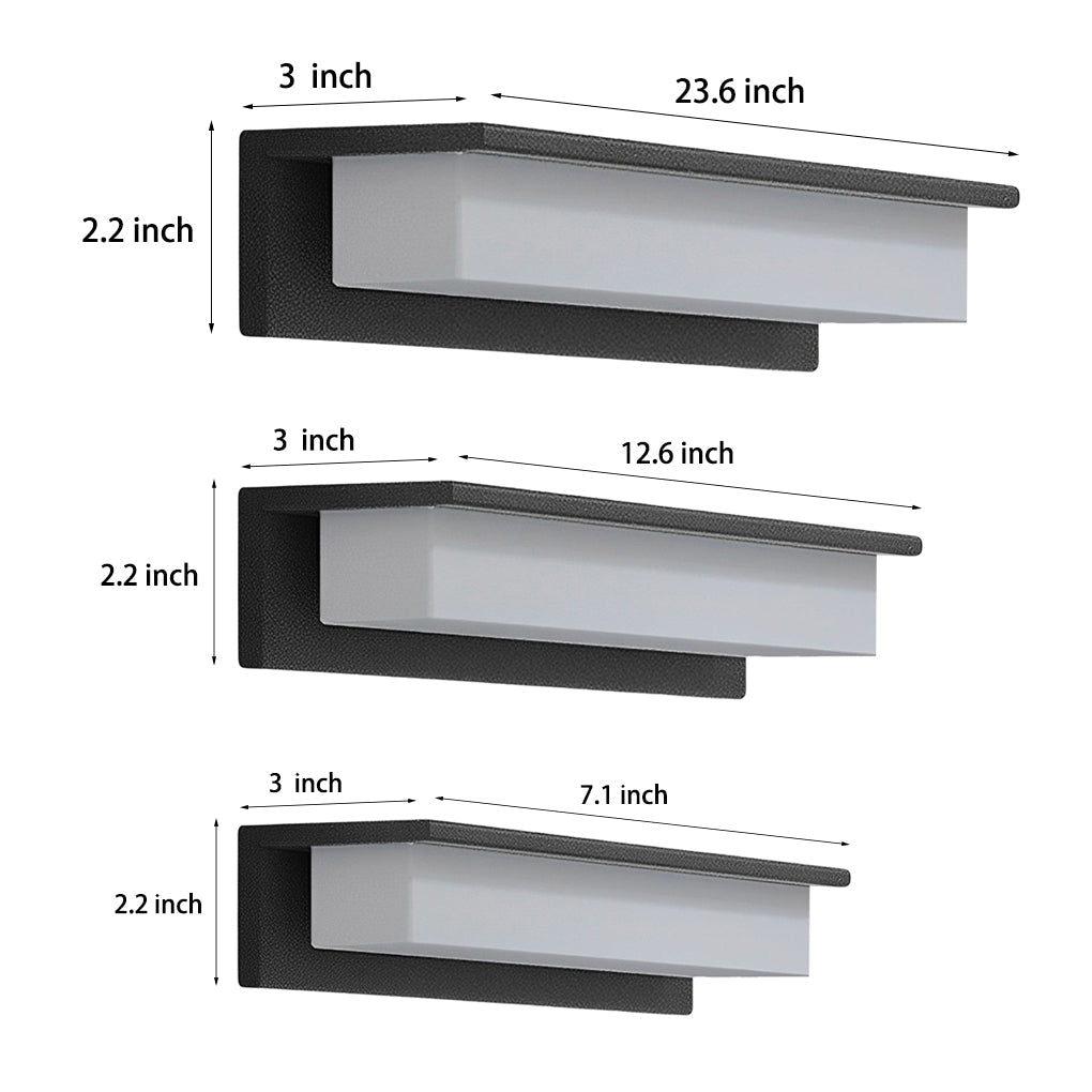 Minimalist Rectangular Waterproof LED Modern Solar Wall Lamp Exterior Lights - Lamp Outdoor