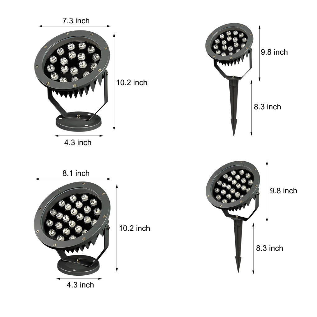 Round Waterproof Modern LED Spotlights Outdoor Tree Spot Lights DC24V - Lamp Outdoor