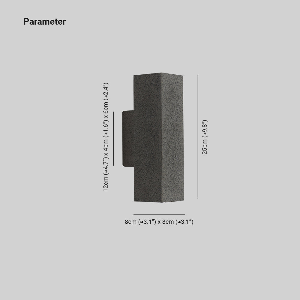 Ray Minimalist Square LED Outdoor Wall Lamp Cement Garden Corridor Balcony - Lamp Outdoor