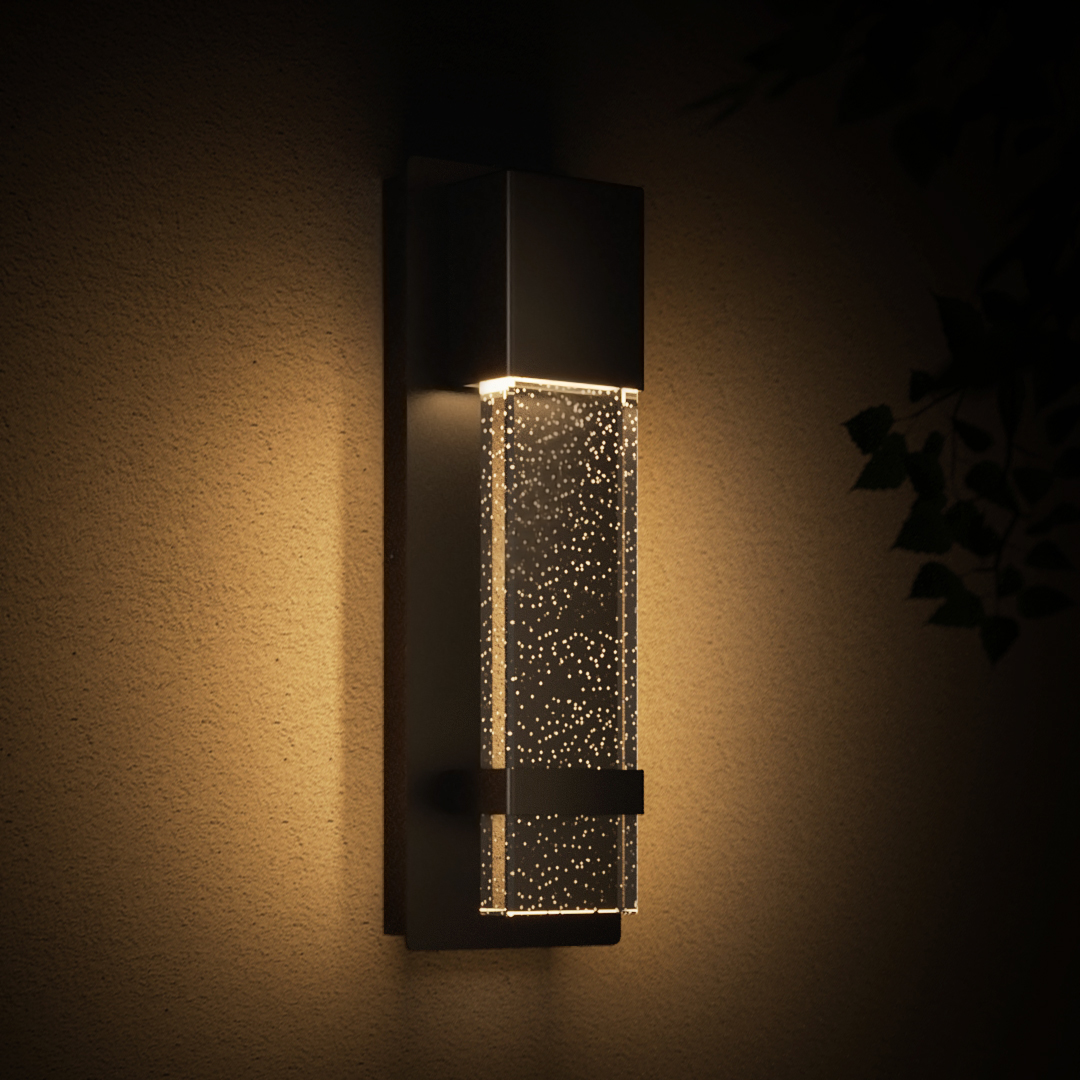 Minimalist Crystal Bubble Glass Waterproof LED Motion Sensor Wall Lamp - Lamp Outdoor