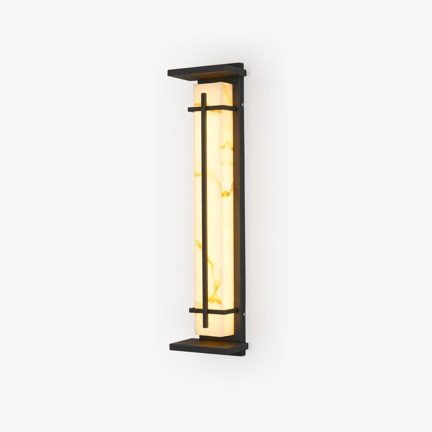 Square Outdoor Wall Light Imitation Alabaster Waterproof - Lamp Outdoor