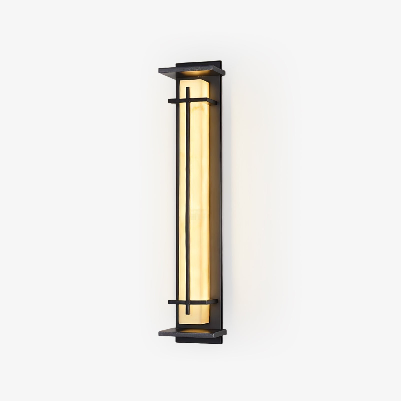 Square Outdoor Wall Light Imitation Alabaster Waterproof - Lamp Outdoor