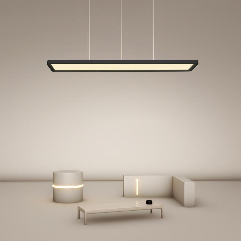 Black Rectangular Chandelier Modern Farmhouse Chandelier for Living Room Kitchen - Lamp Outdoor