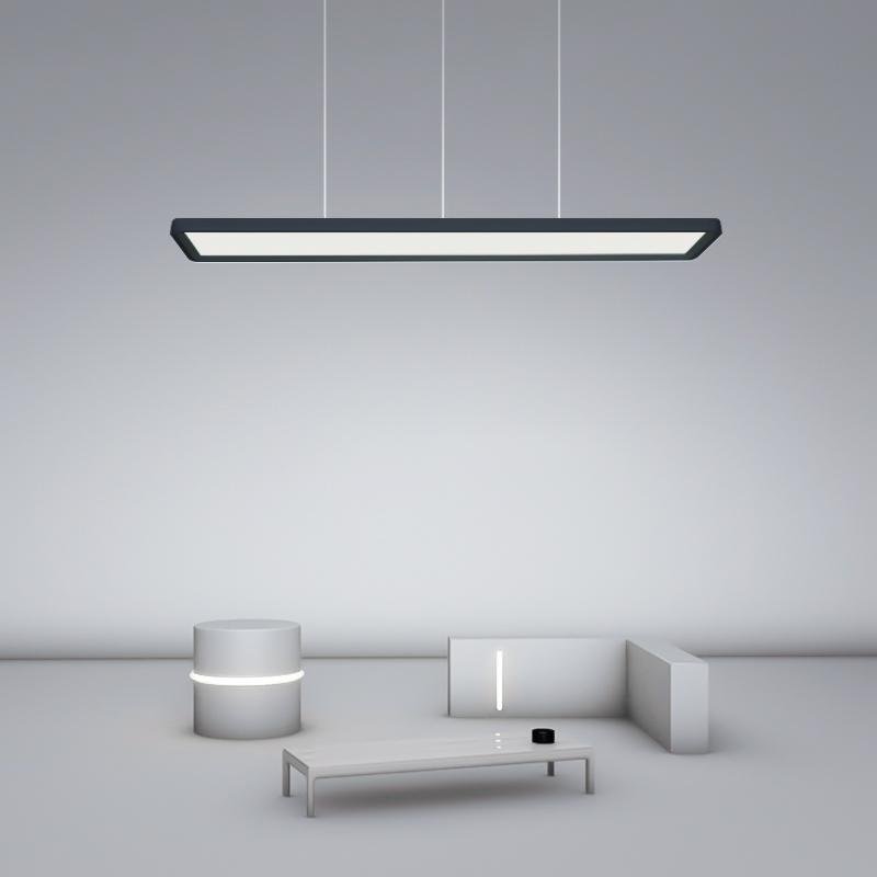 Black Rectangular Chandelier Modern Farmhouse Chandelier for Living Room Kitchen - Lamp Outdoor