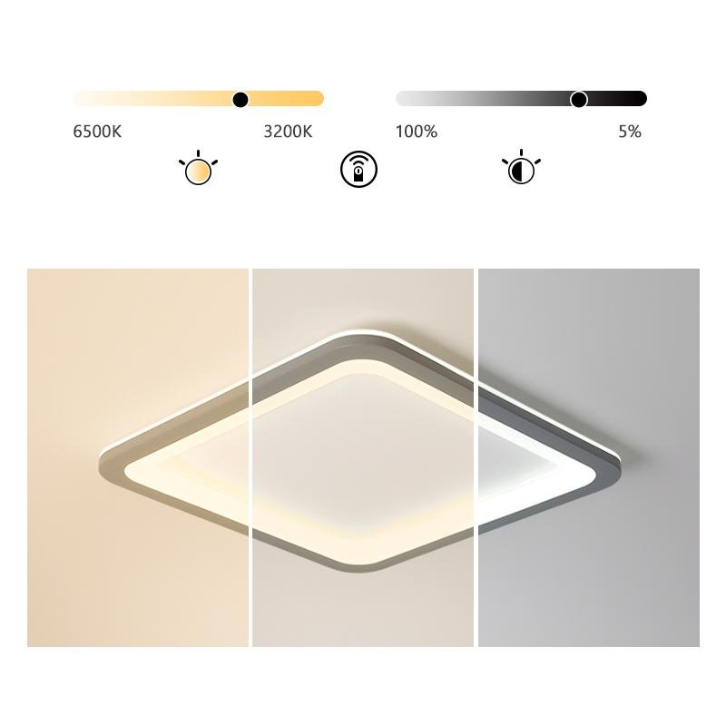 Gray Square Industrial Flush Mount Kitchen Lighting Dining Room Lighting Ceiling Light - Lamp Outdoor