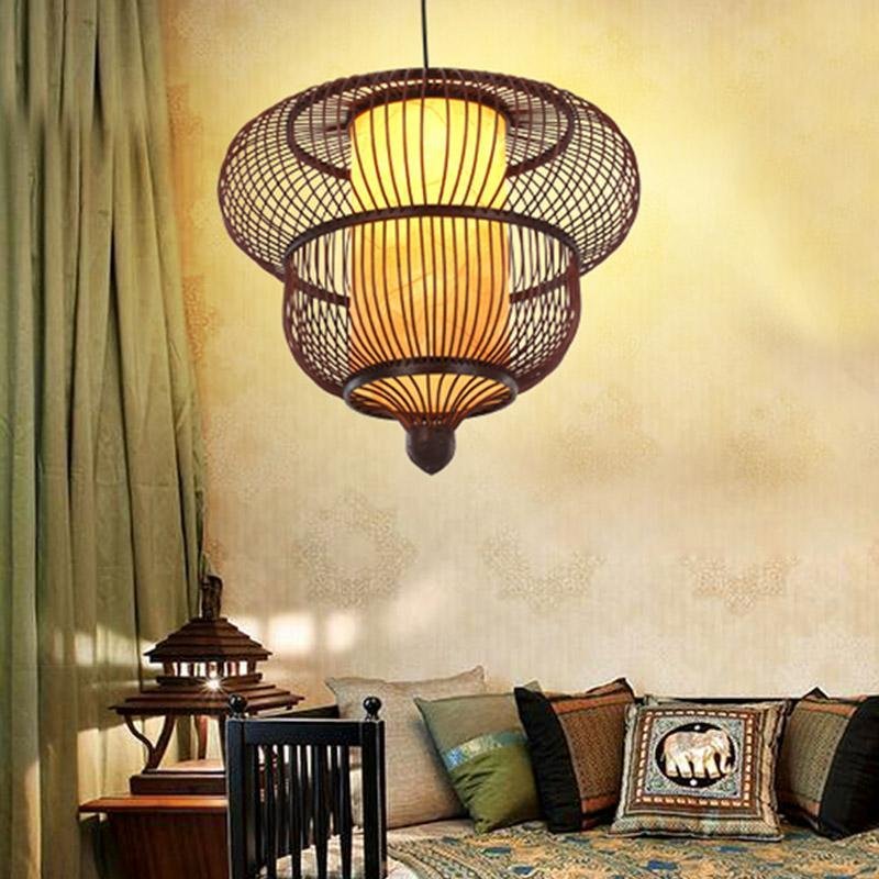 2-Tiers Bubble Dark Brown Moroccan Pendant Light with a Large Central Light - Lamp Outdoor