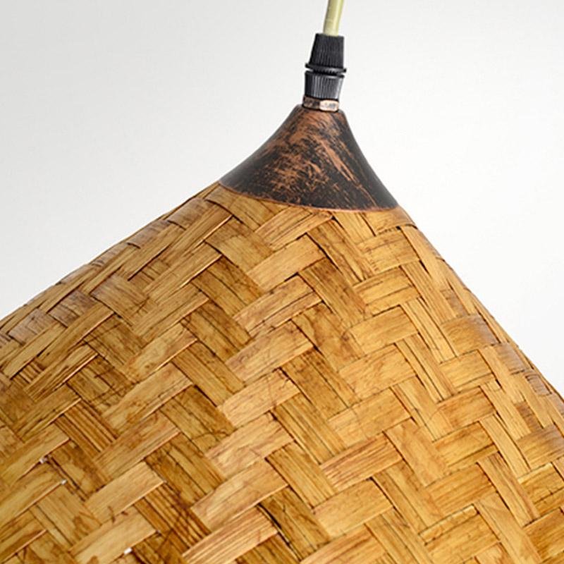Caribbean Infused Bamboo Woven Pendant Light Burlywood Kitchen Lighting - Lamp Outdoor