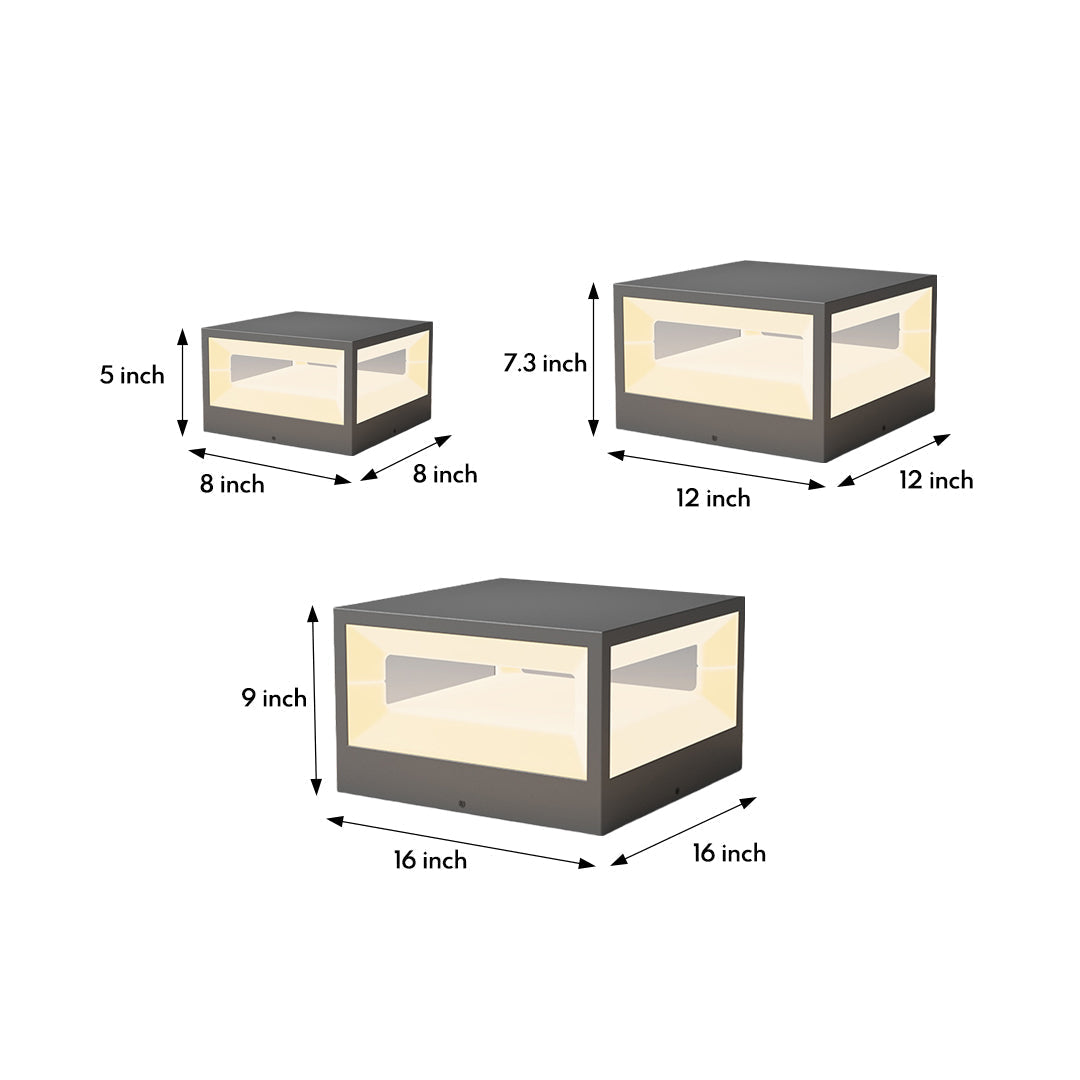 Hollow Square Pillar Light Waterproof - Lamp Outdoor