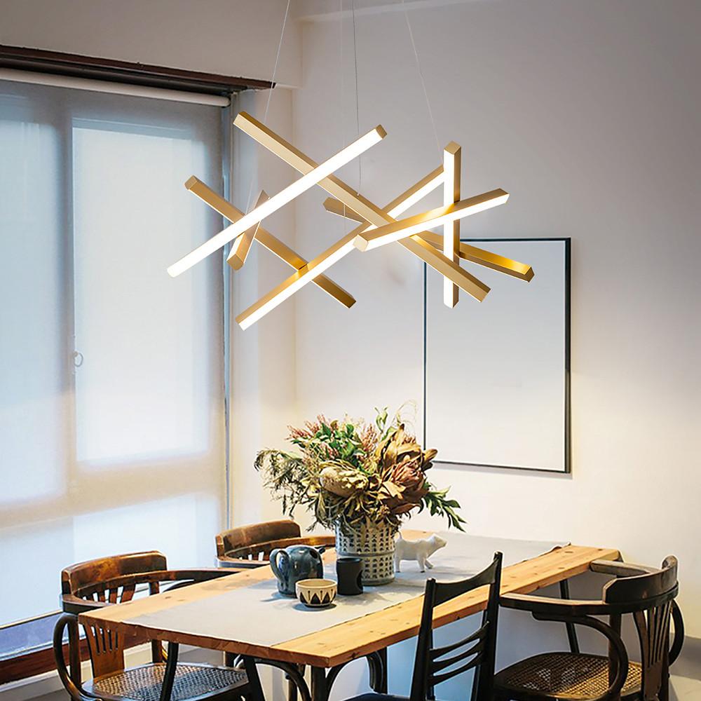 Amber Modern LED Metal Sputnik Chandelier - Lamp Outdoor