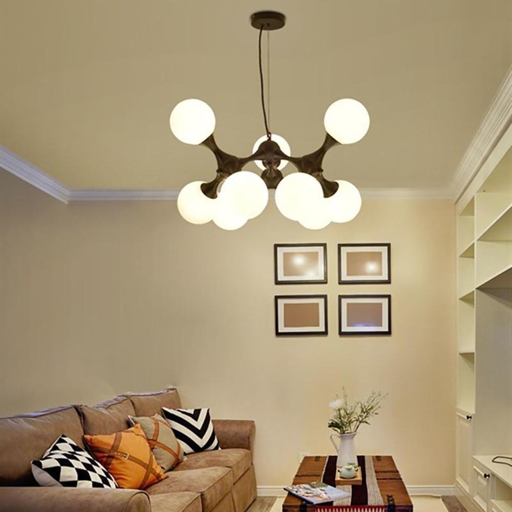 Modern Globe Sputnik Chandelier Bubble Chandelier 9 Bulbs - Lamp Outdoor