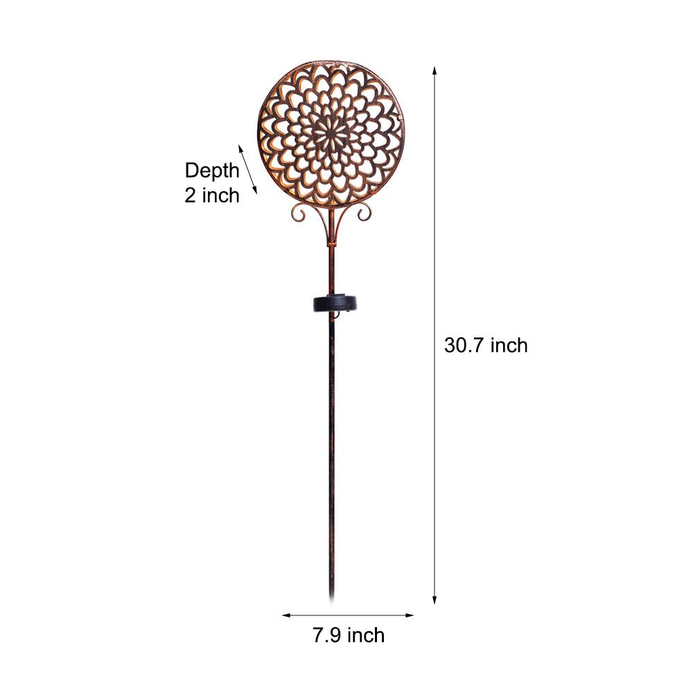 Bohemian Solar Hollow Drum Light LED Metal Outdoor Garden Lamp - Lamp Outdoor