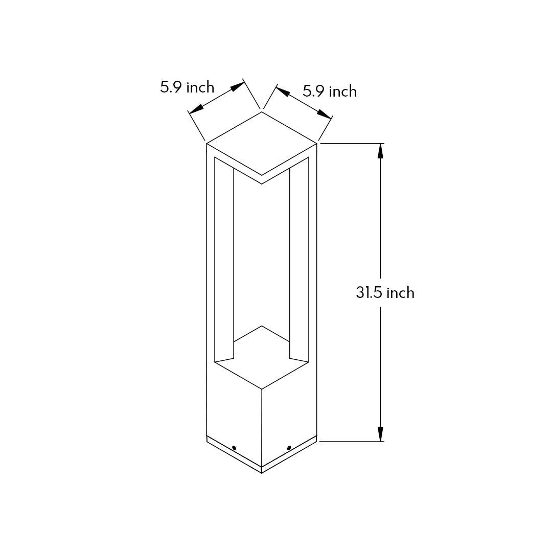 Cutout LED Garden Pole For Lights Minimalist Style - Lamp Outdoor