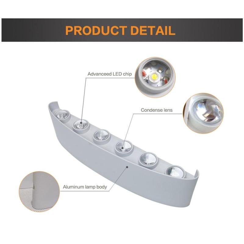 Ray Modern Rectangular Metal Outdoor Wall Lamp Water-Wave - Lamp Outdoor