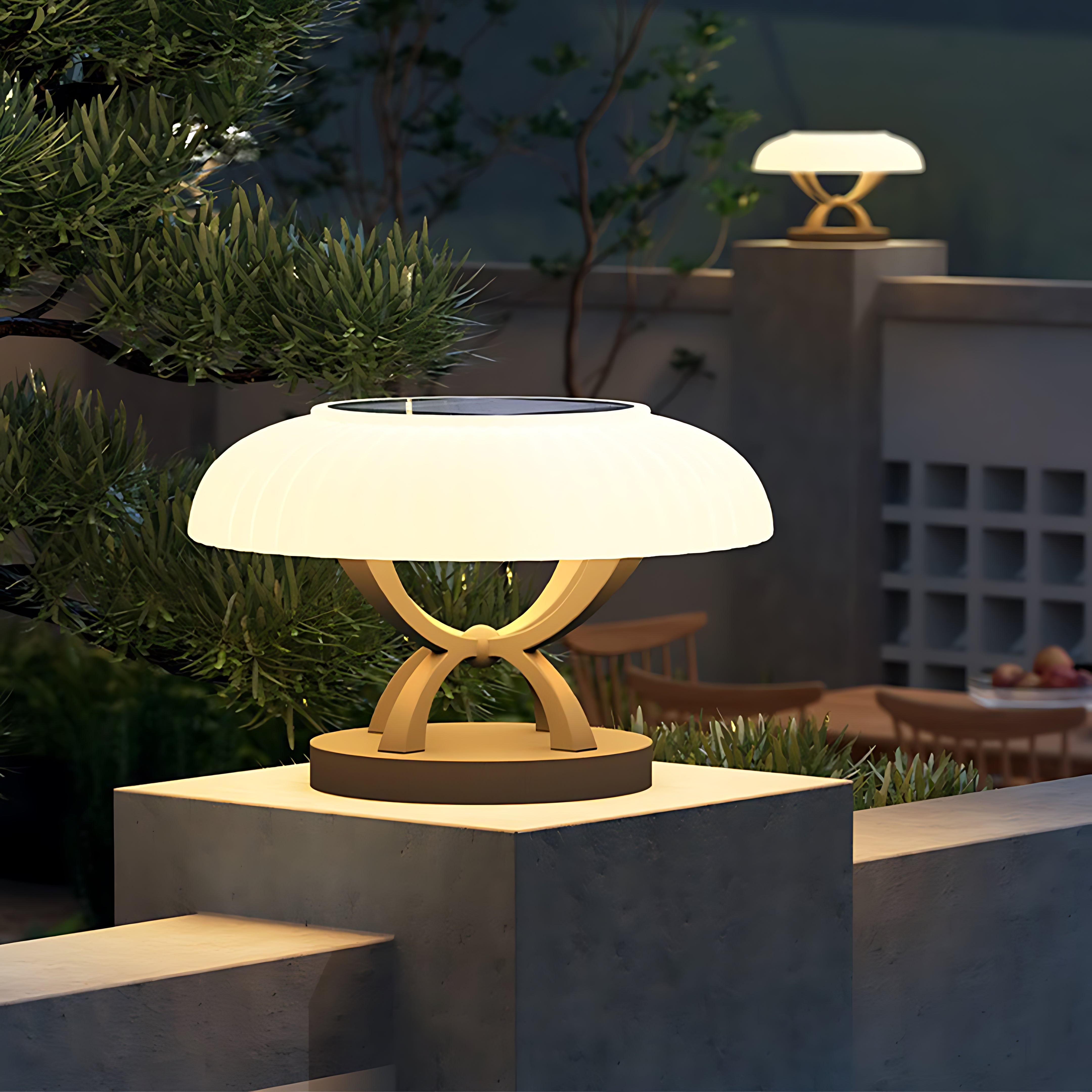 Waterproof Arc Column Pillar Light Modern Style - Lamp Outdoor