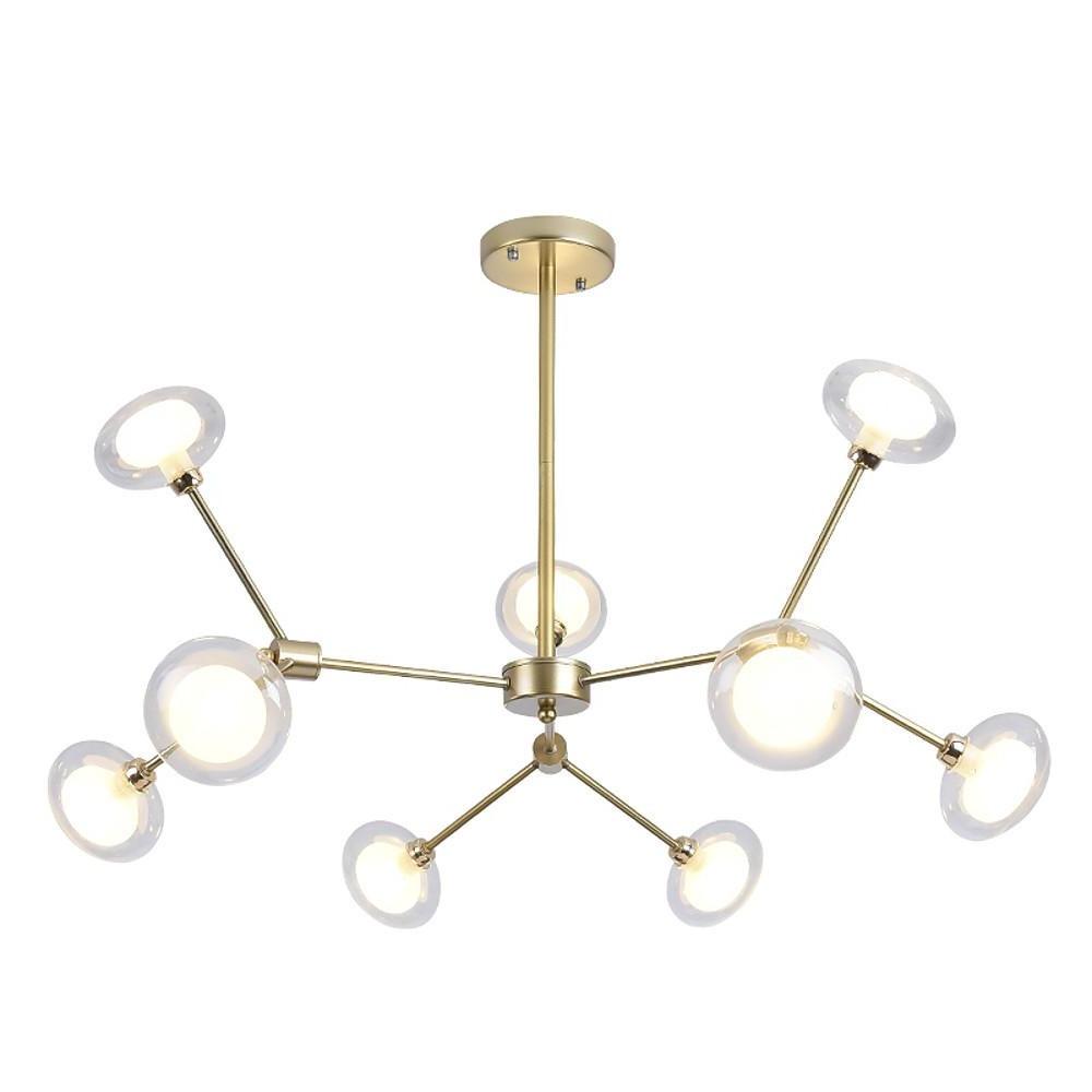 9-light Glass LED Nordic Sputnik Chandeliers Hanging Ceiling Lights - Lamp Outdoor