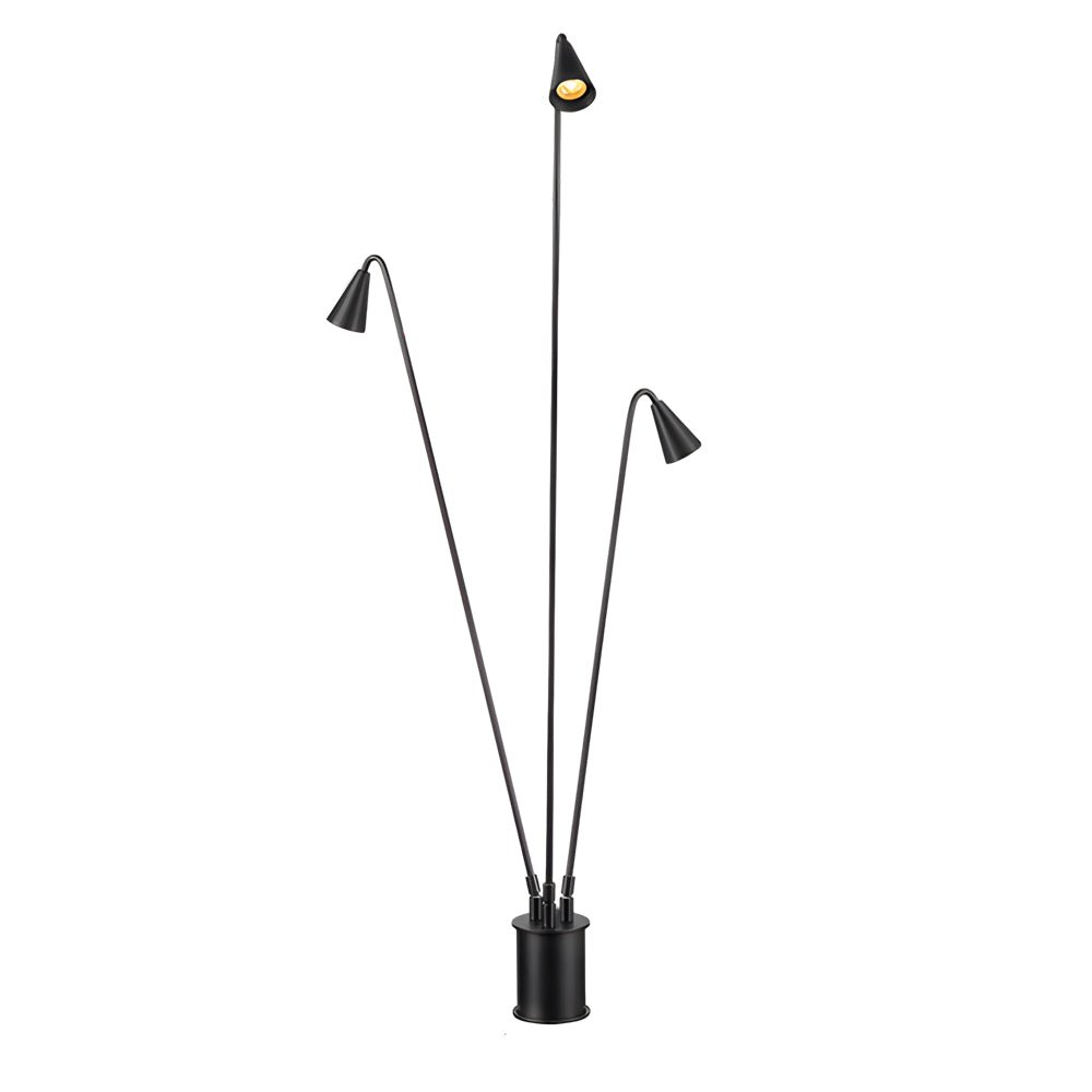 Classic Industrial Black Multi-Head LED Floor Lamp - Lamp Outdoor