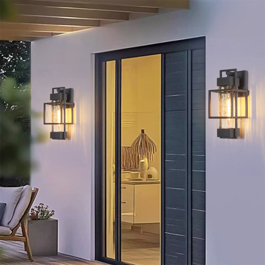 Waterproof Iron Art Black Outdoor Sconces Vintage Style - Lamp Outdoor