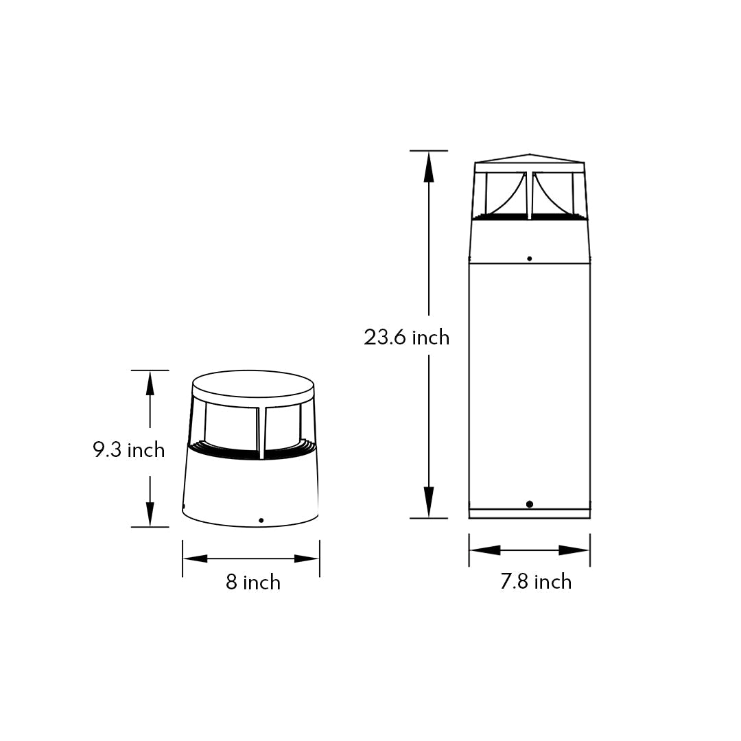 LED Pathway Bollard Lights Minimalist Style - Lamp Outdoor