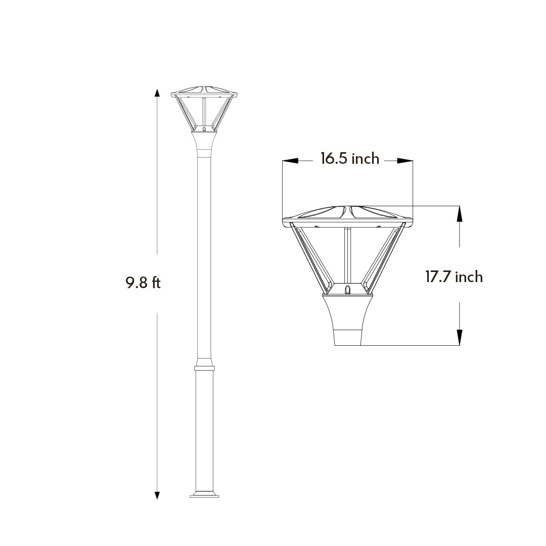 Minimalist 3m LED Outdoor Lamp Post Lights Modern - Lamp Outdoor
