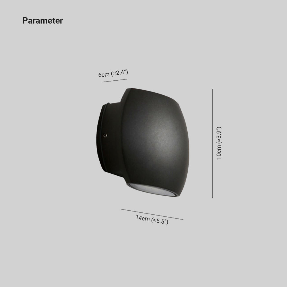 Ray Minimalist Geometric Metal Outdoor Wall Lamp - Lamp Outdoor
