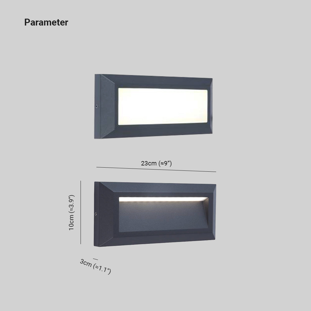 Ray Modern Metal Rectangular Waterproof Outdoor Deck Step Light - Lamp Outdoor
