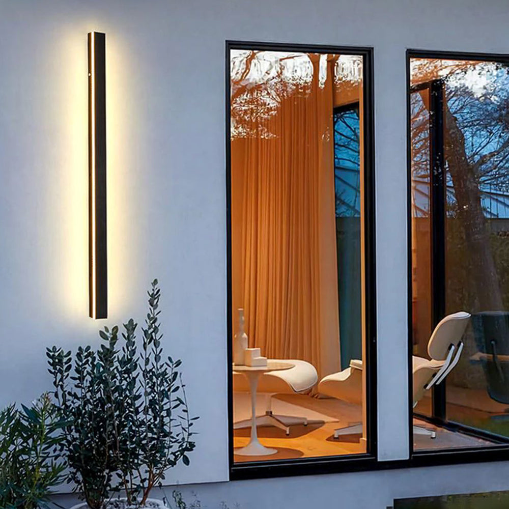 Arisha Ripple Minimalist Linear LED Outdoor Wall Lamp Metal Garden Corridor Balcony - Lamp Outdoor