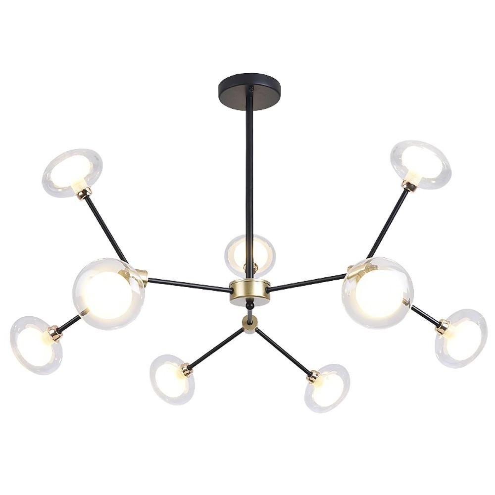 9-light Glass LED Nordic Sputnik Chandeliers Hanging Ceiling Lights - Lamp Outdoor