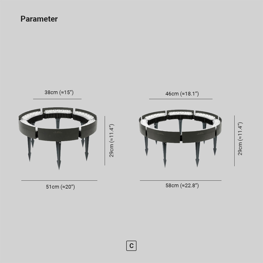 Ray Modern Irregular Metal Glass Outdoor Ground Light for Trees - Lamp Outdoor