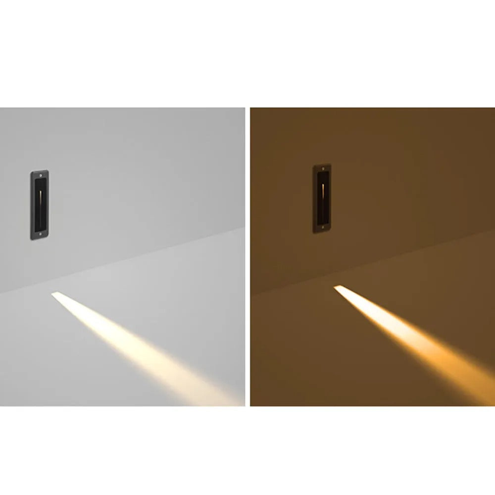 Ray Modern Metal Rectangular Outdoor Deck/Step Light, Gray - Lamp Outdoor