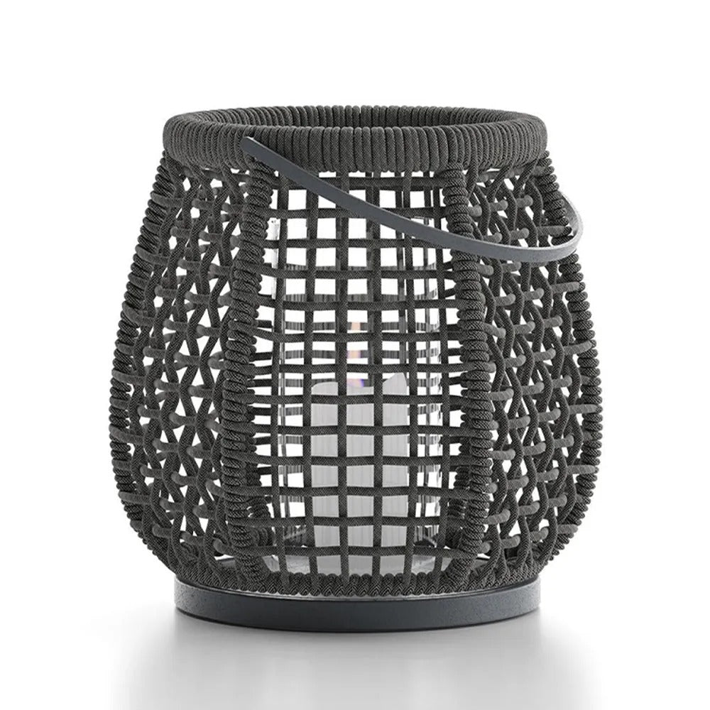 Ritta Vintage Lantern Metal Floor Lamp Metal Rattan - Lamp Outdoor