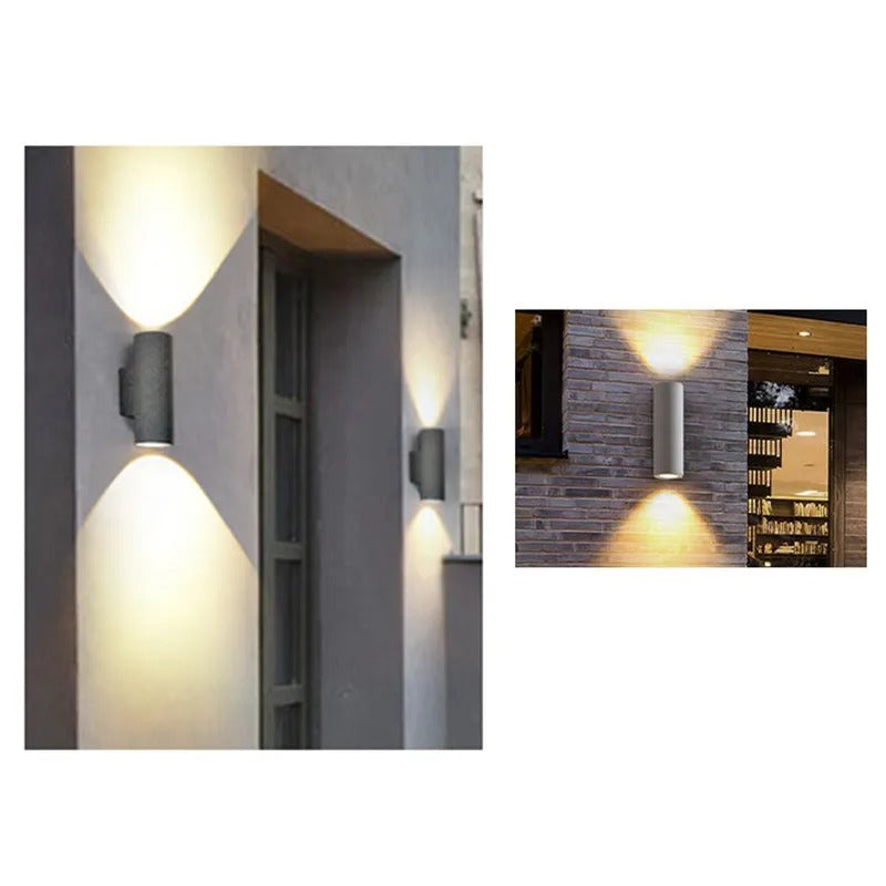 Ray Minimalist Cylindrical LED Outdoor Wall Lamp Cement Garden Corridor - Lamp Outdoor