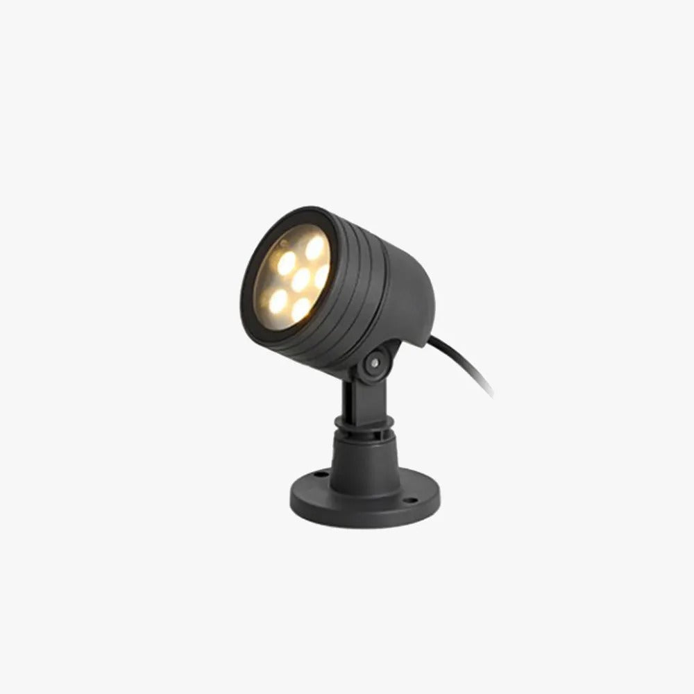 Ray Modern Round Glass/Metal Solar Outdoor Ground Lamp Spotlight - Lamp Outdoor