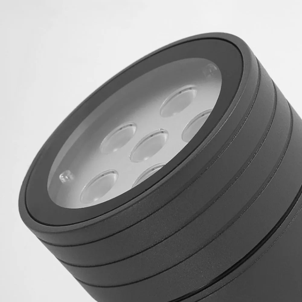 Ray Modern Round Glass/Metal Solar Outdoor Ground Lamp Spotlight - Lamp Outdoor