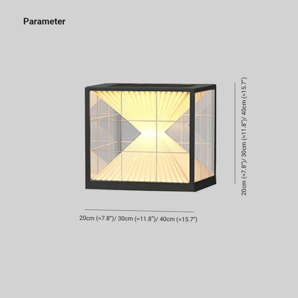 Ray Modern Pyramid Shape Metal Outdoor Floor Lamp - Lamp Outdoor