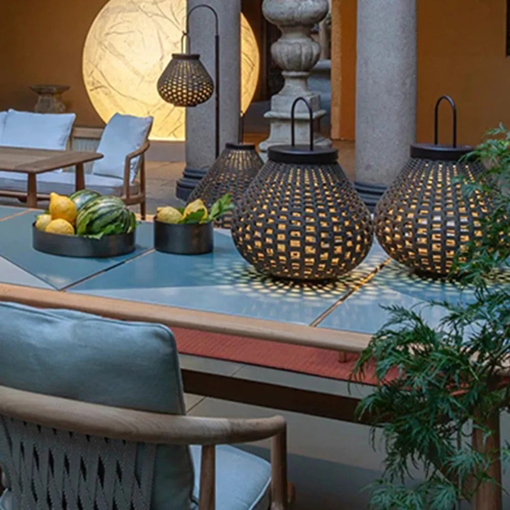 Ritta Vintage Lantern Metal Floor Lamp Outdoor - Lamp Outdoor