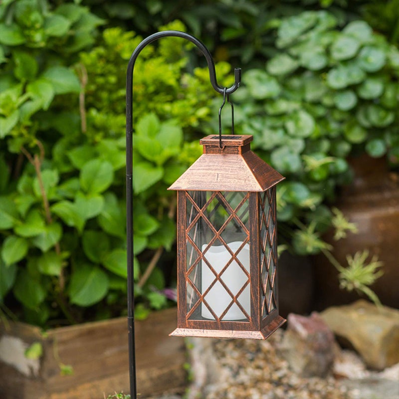 Retro Waterproof LED Bronze Antique Outdoor Lanterns Solar Lights Lamp - Lamp Outdoor